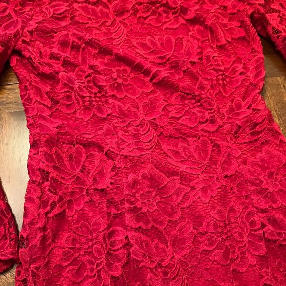 Premier Amour Red Dress Women's Size 8 - Picture 4 of 8